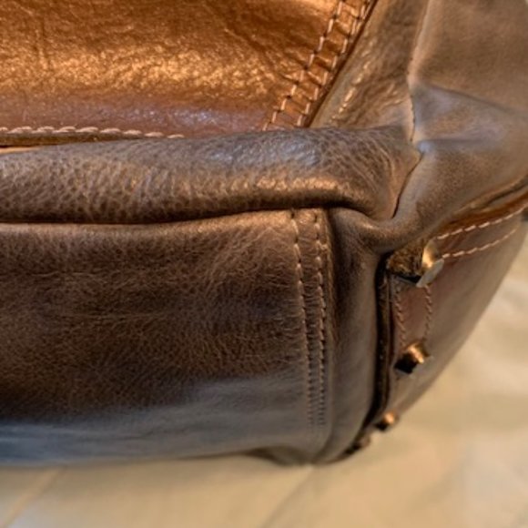 Alchimia Leather Handbag Grey and Brown - Picture 9 of 12